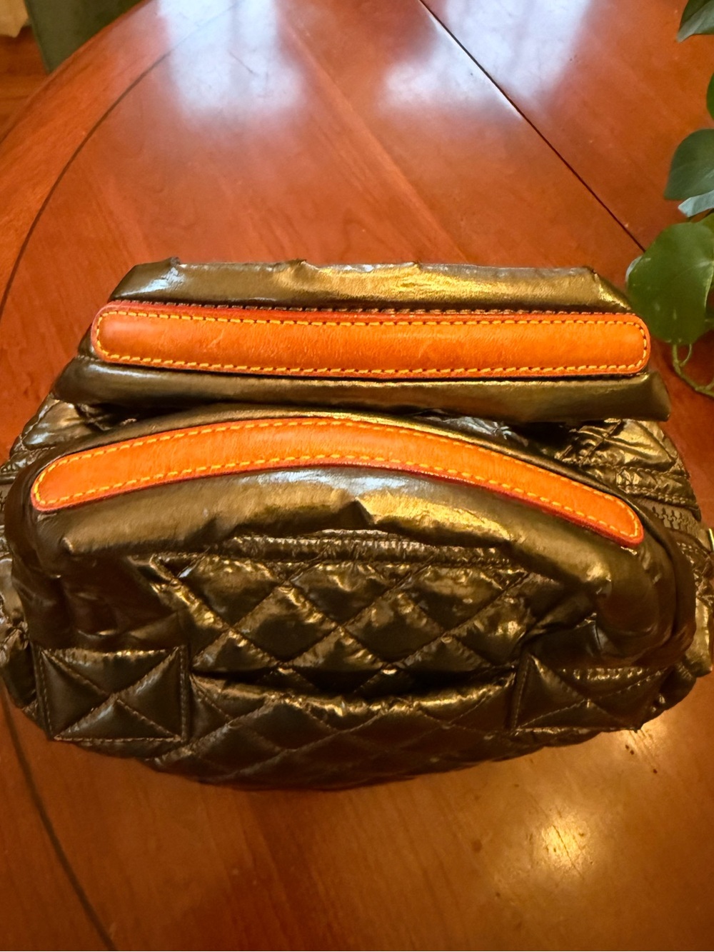 Mz Wallace Sutton Moon Dust Metallic Lacquer Quilted Bag - Picture 7 of 11